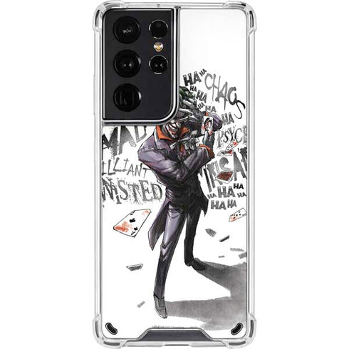 DC Comics The Joker Brilliantly Twisted Galaxy S21 Ultra 5G Clear Case