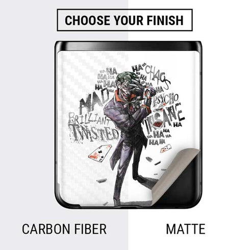 DC Comics The Joker Brilliantly Twisted Galaxy Z Flip Skin