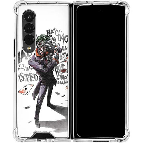 DC Comics The Joker Brilliantly Twisted Galaxy Z Fold4 5G Clear Case