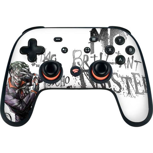 DC Comics The Joker Brilliantly Twisted Google Stadia Controller Skin