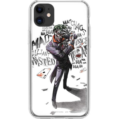DC Comics The Joker Brilliantly Twisted iPhone 11 Clear Case