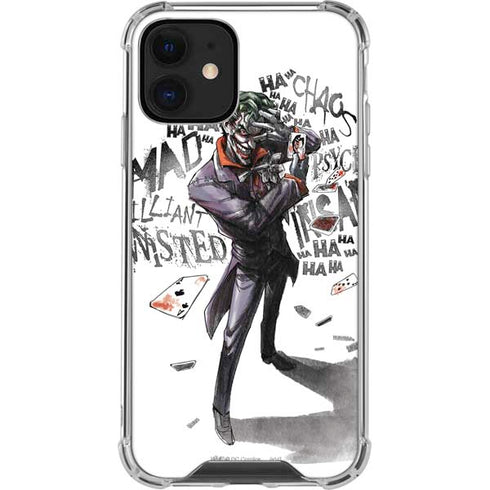 DC Comics The Joker Brilliantly Twisted iPhone 12 Mini Clear Case