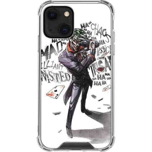 DC Comics The Joker Brilliantly Twisted iPhone 14 Plus Clear Case