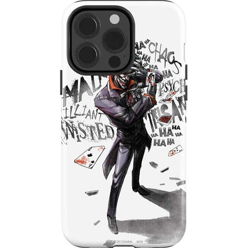 DC Comics The Joker Brilliantly Twisted iPhone 14 Pro Impact Case