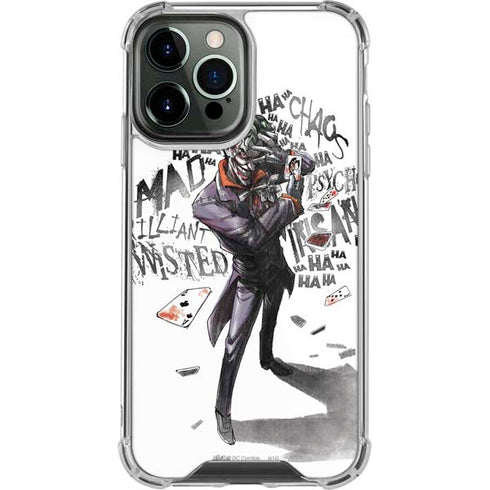 DC Comics The Joker Brilliantly Twisted iPhone 14 Pro Max Clear Case