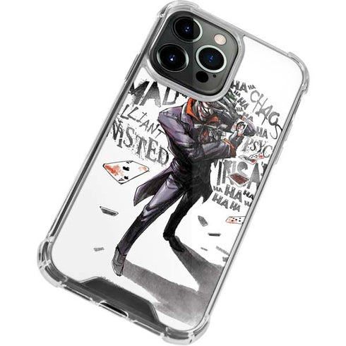 DC Comics The Joker Brilliantly Twisted iPhone 14 Pro Max Clear Case