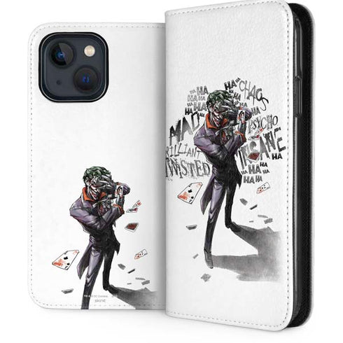 DC Comics The Joker Brilliantly Twisted iPhone 15 Plus Folio Case