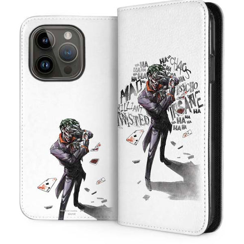 DC Comics The Joker Brilliantly Twisted iPhone 15 Pro Folio Case