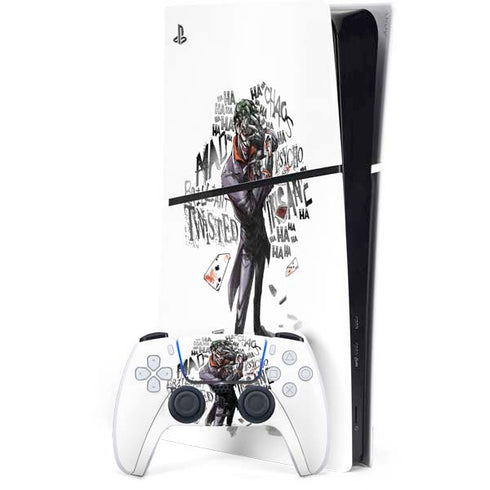 DC Comics The Joker Brilliantly Twisted PS5 Slim Digital Edition Console Skin