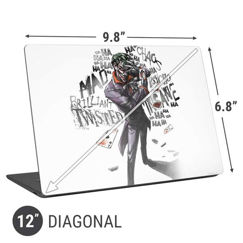 DC Comics The Joker Brilliantly Twisted Universal Laptop 12in (9.8 x 6.8in) Skin