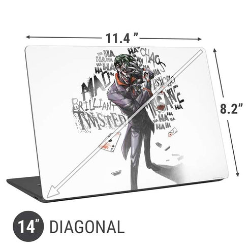 DC Comics The Joker Brilliantly Twisted Universal Laptop 14in (11.4 x 8.2in) Skin