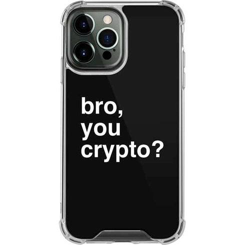 Bro You Crypto iPhone 14 Pro Max Clear Case