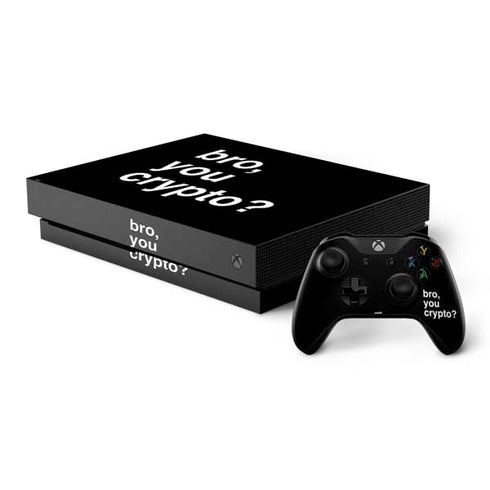 Bro You Crypto Xbox One X Bundle Skin
