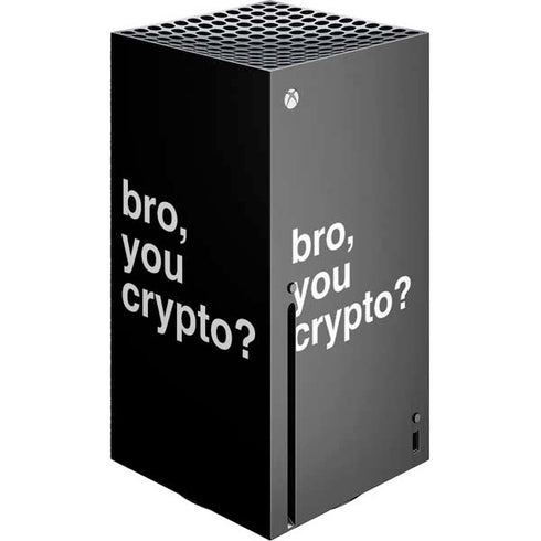 Bro You Crypto Xbox Series X Console Skin