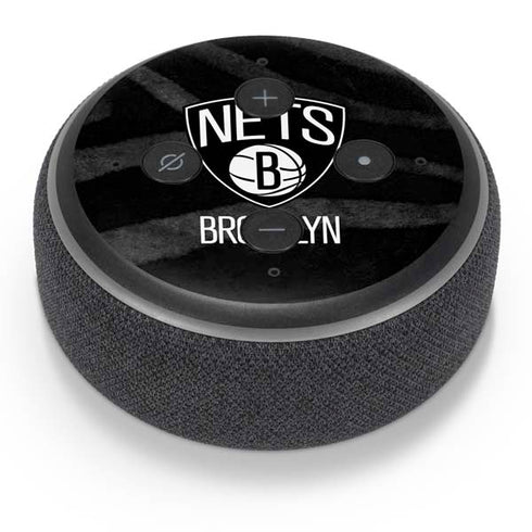 NBA Brooklyn Nets Black Animal Print Amazon Echo Dot Skin