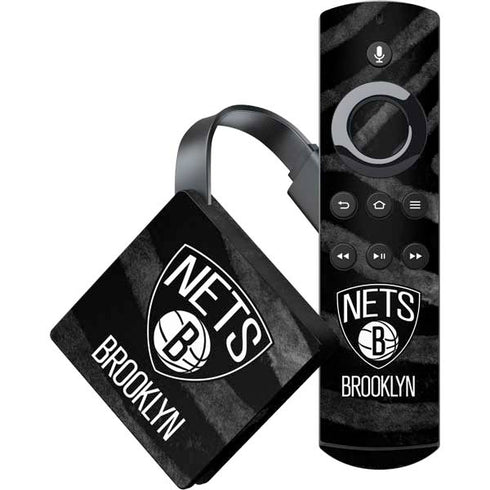 NBA Brooklyn Nets Black Animal Print Amazon Fire TV Skin