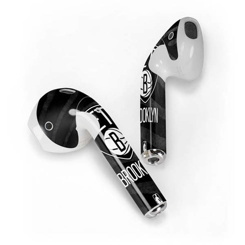 NBA Brooklyn Nets Black Animal Print Apple AirPods Skin