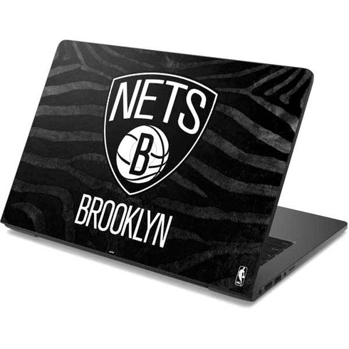 NBA Brooklyn Nets Black Animal Print Dell Chromebook Skin