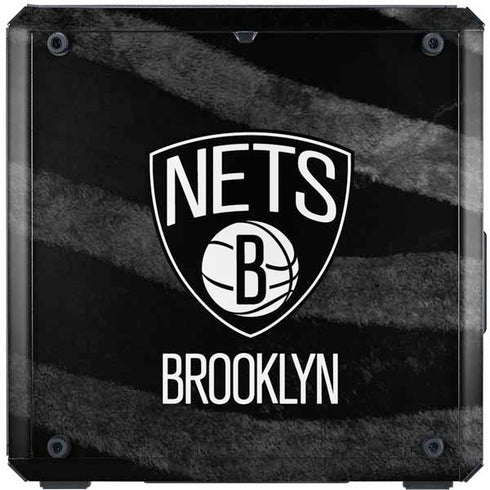 NBA Brooklyn Nets Black Animal Print Cooler Master MasterBox Q300L Mini Tower Skin