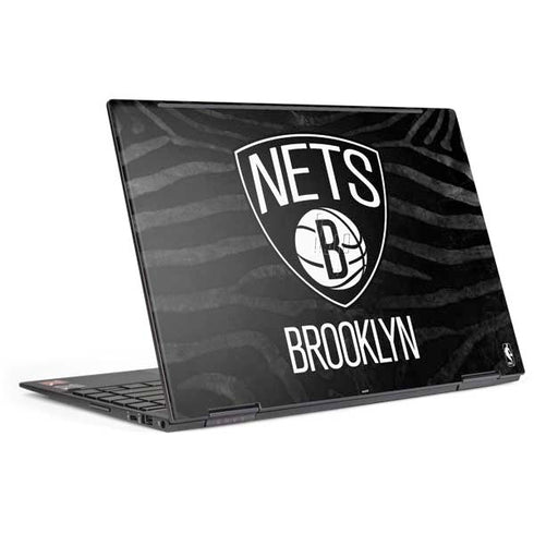 NBA Brooklyn Nets Black Animal Print HP Envy Skin