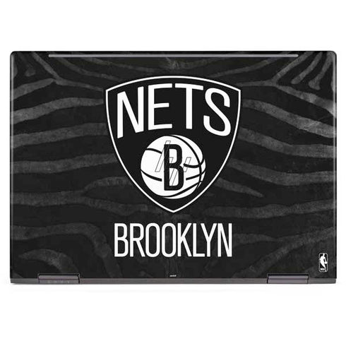 NBA Brooklyn Nets Black Animal Print HP Envy Skin