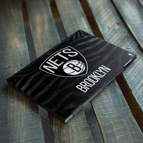 NBA Brooklyn Nets Black Animal Print HP Envy Skin