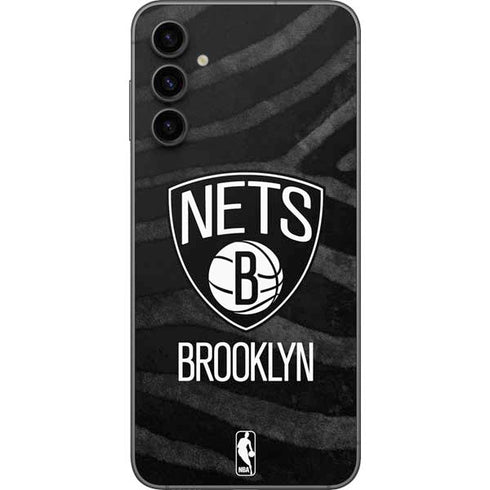 NBA Brooklyn Nets Black Animal Print Galaxy A14 5G Skin