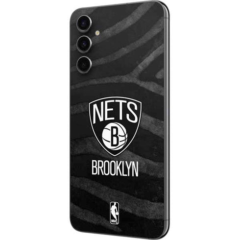 NBA Brooklyn Nets Black Animal Print Galaxy A14 5G Skin