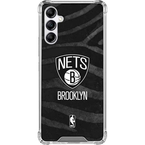 NBA Brooklyn Nets Black Animal Print Galaxy A15 5G Clear Case