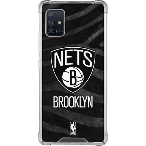 NBA Brooklyn Nets Black Animal Print Galaxy A51 5G Clear Case