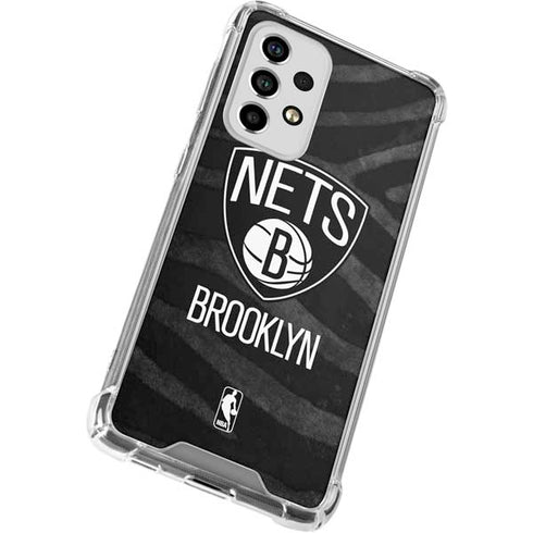 NBA Brooklyn Nets Black Animal Print Galaxy A53 5G Clear Case
