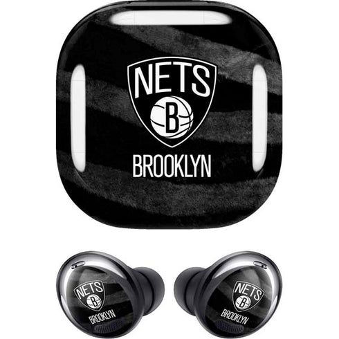 NBA Brooklyn Nets Black Animal Print Galaxy Buds Pro Skin