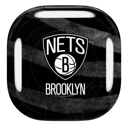 NBA Brooklyn Nets Black Animal Print Galaxy Buds Pro Skin