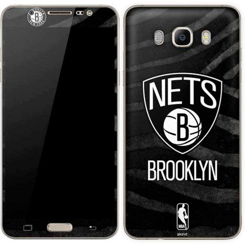 NBA Brooklyn Nets Black Animal Print Galaxy J7 Skin