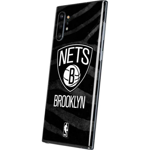 NBA Brooklyn Nets Black Animal Print Galaxy Note 10 Plus Skin