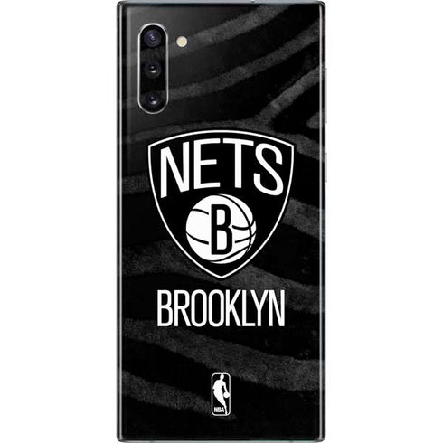 NBA Brooklyn Nets Black Animal Print Galaxy Note 10 Skin