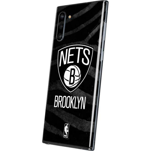 NBA Brooklyn Nets Black Animal Print Galaxy Note 10 Skin