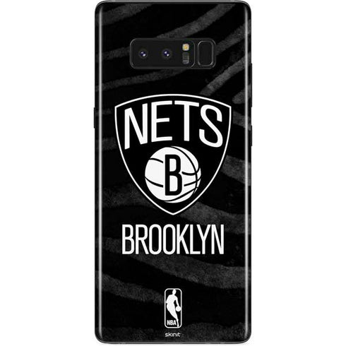 NBA Brooklyn Nets Black Animal Print Galaxy Note 8 Skin