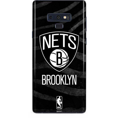 NBA Brooklyn Nets Black Animal Print Galaxy Note 9 Skin