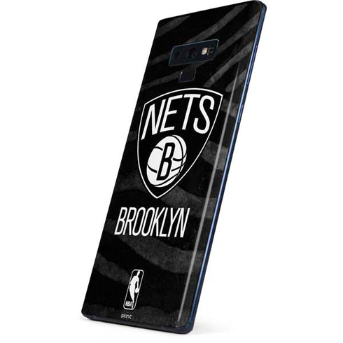 NBA Brooklyn Nets Black Animal Print Galaxy Note 9 Skin