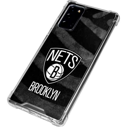 NBA Brooklyn Nets Black Animal Print Galaxy Note20 5G Clear Case
