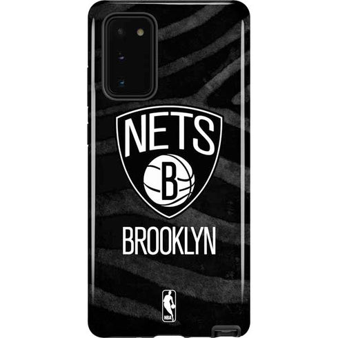 NBA Brooklyn Nets Black Animal Print Galaxy Note20 5G Pro Case