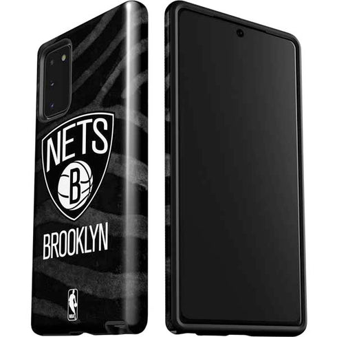 NBA Brooklyn Nets Black Animal Print Galaxy Note20 5G Pro Case