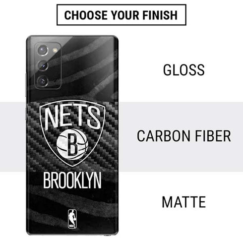 NBA Brooklyn Nets Black Animal Print Galaxy Note20 5G Skin