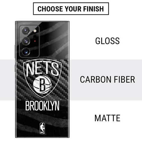 NBA Brooklyn Nets Black Animal Print Galaxy Note20 Ultra 5G Skin
