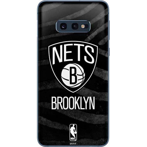 NBA Brooklyn Nets Black Animal Print Galaxy S10e Skin