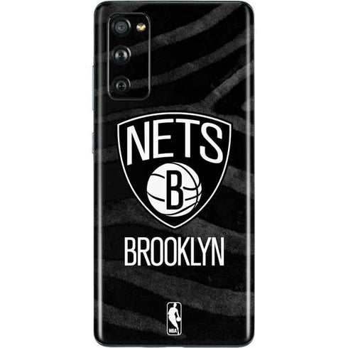NBA Brooklyn Nets Black Animal Print Galaxy S20 Fan Edition Skin
