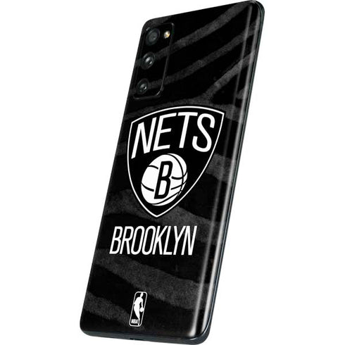 NBA Brooklyn Nets Black Animal Print Galaxy S20 Fan Edition Skin