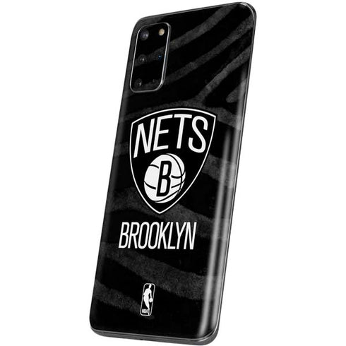 NBA Brooklyn Nets Black Animal Print Galaxy S20 Plus Skin