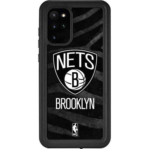 NBA Brooklyn Nets Black Animal Print Galaxy S20 Plus Waterproof Case